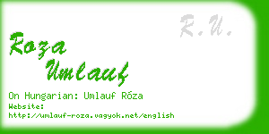 roza umlauf business card